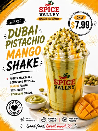 Dubai Pistachio Mango Shake