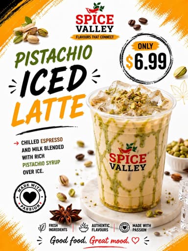 Pistachio Iced Latte